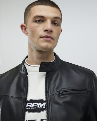 Black Leather Biker Jacket