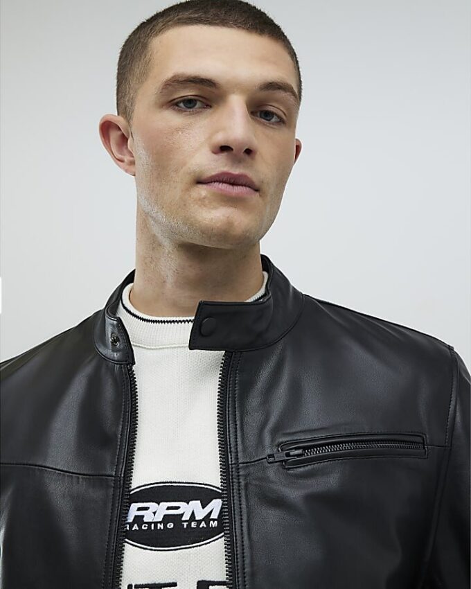 Black Leather Biker Jacket