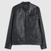 Black Leather Biker Jacket
