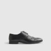 Black Leather Brogue Shoes