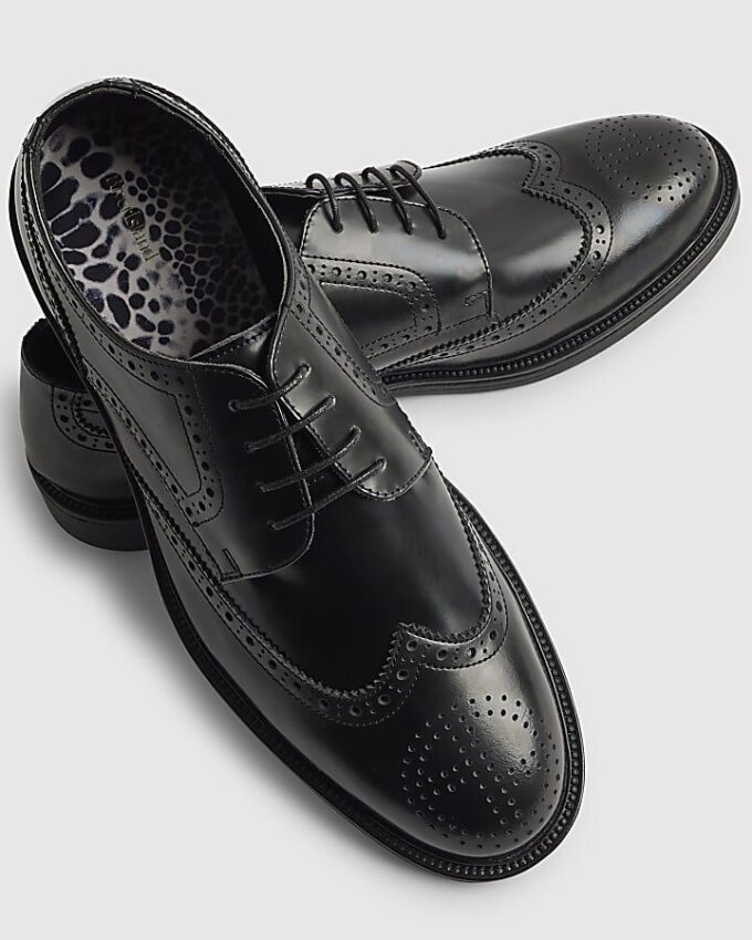 Black Leather Brogues