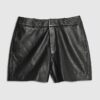 Black Leather Shorts