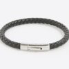 Black Leather Skinny Bracelet