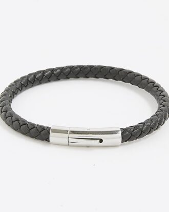 Black Leather Skinny Bracelet