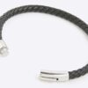 Black Leather Skinny Bracelet