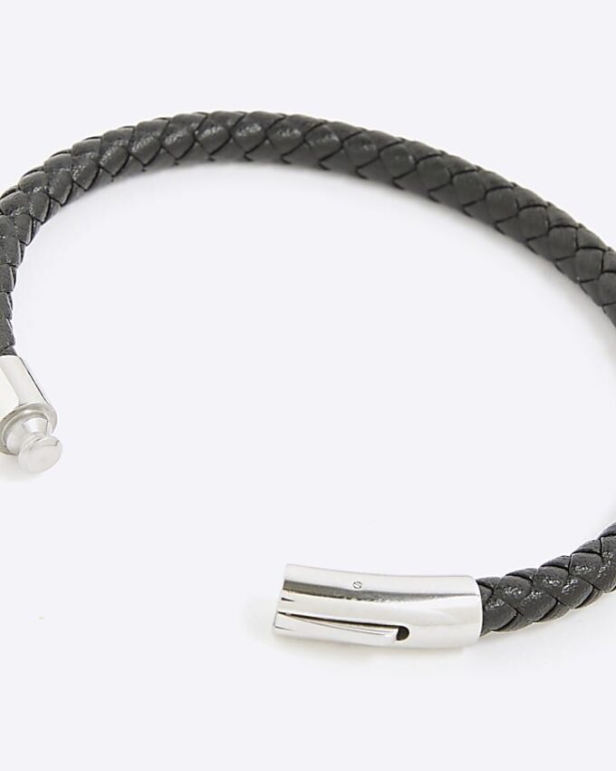 Black Leather Skinny Bracelet