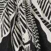 Black Linen Blend Palm Print Beach Trousers