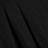Black Linen Blend Shirred Mini Dress
