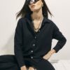 Black Linen Blend Shirt