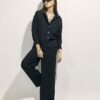 Black Linen Blend Shirt