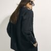 Black Linen Blend Shirt