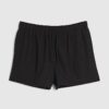 Black Linen Blend Shorts