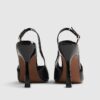 Black Logo Sling Back Court Heels