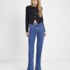 Black Long Sleeve Cropped Heart Cardigan