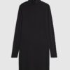 Black Long Sleeve Roll Neck Dress