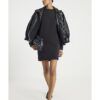 Black Long Sleeve Sweatshirt Dress