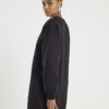 Black Long Sleeve Sweatshirt Dress