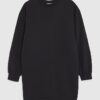 Black Long Sleeve Sweatshirt Dress
