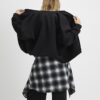 Black Long Sleeve Zip Up Bomber Sweatshirt