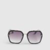 Black Metal Hexagon Sunglasses