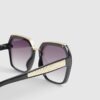 Black Metal Hexagon Sunglasses