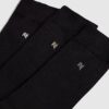 Black Metallic Embroidered Pack Of 7 Socks