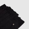 Black Metallic Embroidered Pack Of 7 Socks