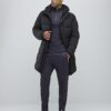 Black Mid Length Padded Puffer Jacket