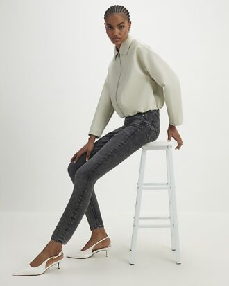 Black Mid Rise Sculpt Skinny Jeans