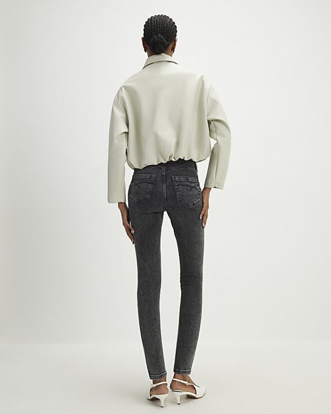 Black Mid Rise Sculpt Skinny Jeans