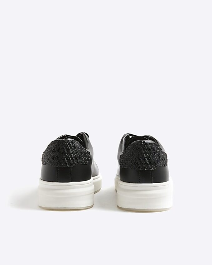 Black Monogram Panel Trainers