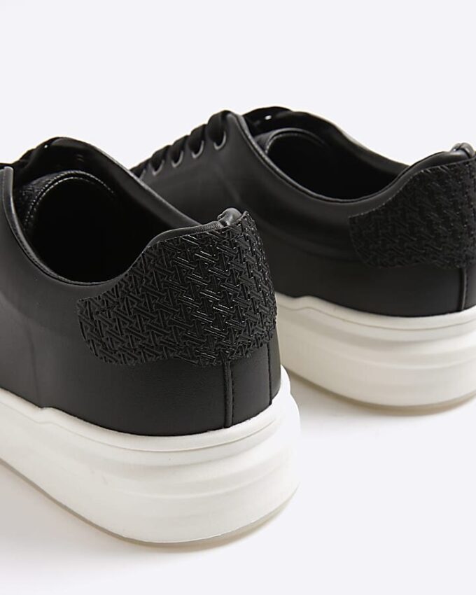 Black Monogram Panel Trainers