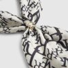 Black Monogram Print Neck Scarf