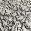 Black Monogram Print Neck Scarf