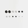 Black Multipack 6 Stud Earrings