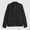 Black Muscle Fit Bomber Jacket