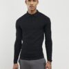 Black Muscle Fit Hexagon Polo Shirt