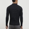 Black Muscle Fit Hexagon Polo Shirt