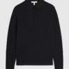 Black Muscle Fit Hexagon Polo Shirt