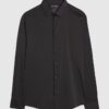 Black Muscle Fit Long Sleeve Shirt