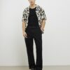 Black Muscle Fit Ribbed Vest