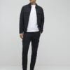 Black Muscle Fit Shacket