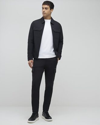 Black Muscle Fit Shacket