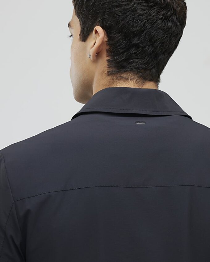 Black Muscle Fit Shacket