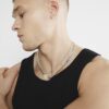 Black muscle fit stretch Rib Vest