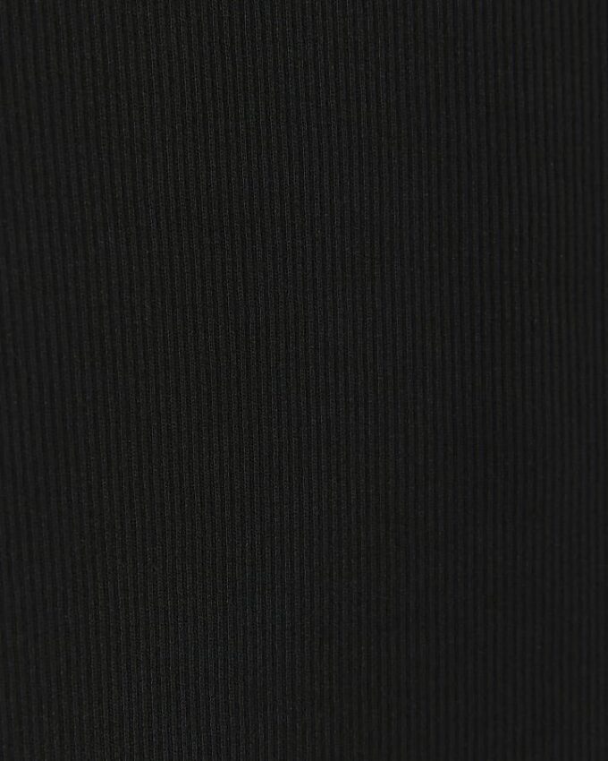 Black muscle fit stretch Rib Vest