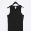 Black muscle fit stretch Rib Vest