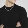 Black Muscle Fit Textured Jumper