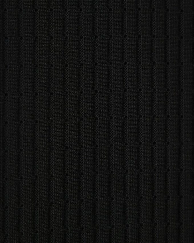 Black Muscle Fit Textured Jumper
