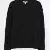 Black Muscle Fit Textured Jumper